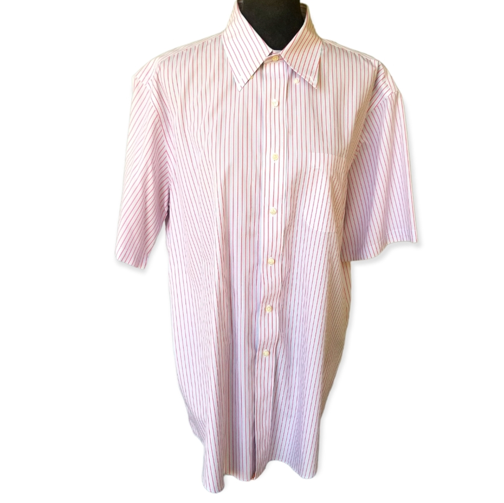 NWOT Brooks Brothers red/white stripe button down shirt sz 17" neck